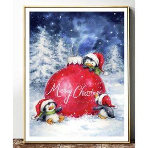 5D Diamond Painting Kit -  Christmas Penguin